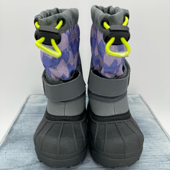 NEW Columbia Powderbug Plus II Toddler Waterproof Winter Boot Gray/Purple Size 5 - Picture 3 of 10